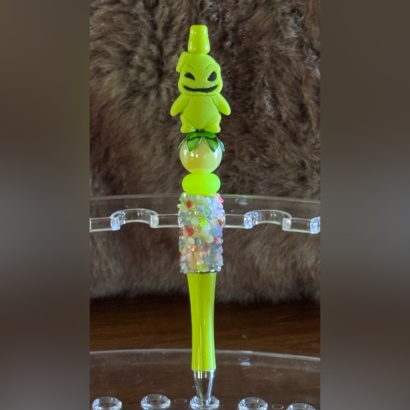Halloween Goblin Pen NEW Focal Beads Handmade Fall Spooky Cute Ghoulish 👻 💚 - Picture 1 of 9